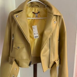 UO Yellow Leather Jacket